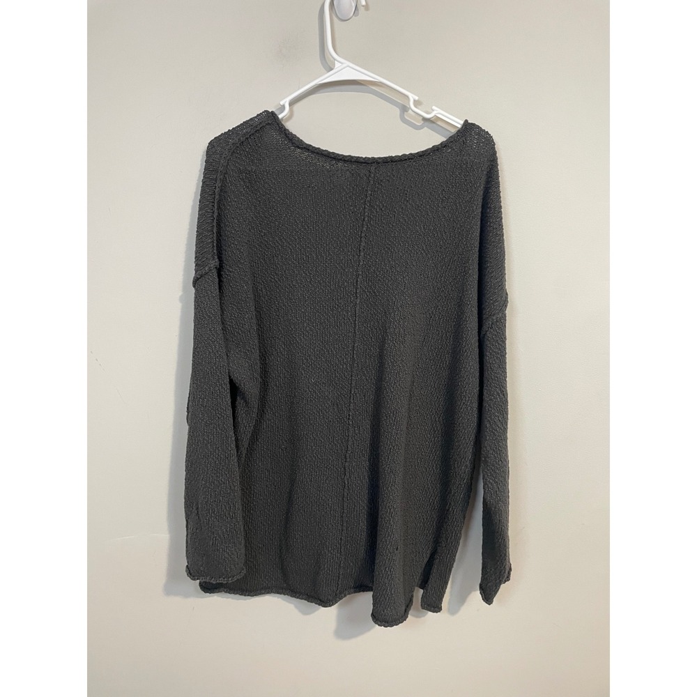 Aerie Oversized Voop Sweater in Gray Size Large Loungewear Casual Knit Cozy‎ - Picture 6 of 11